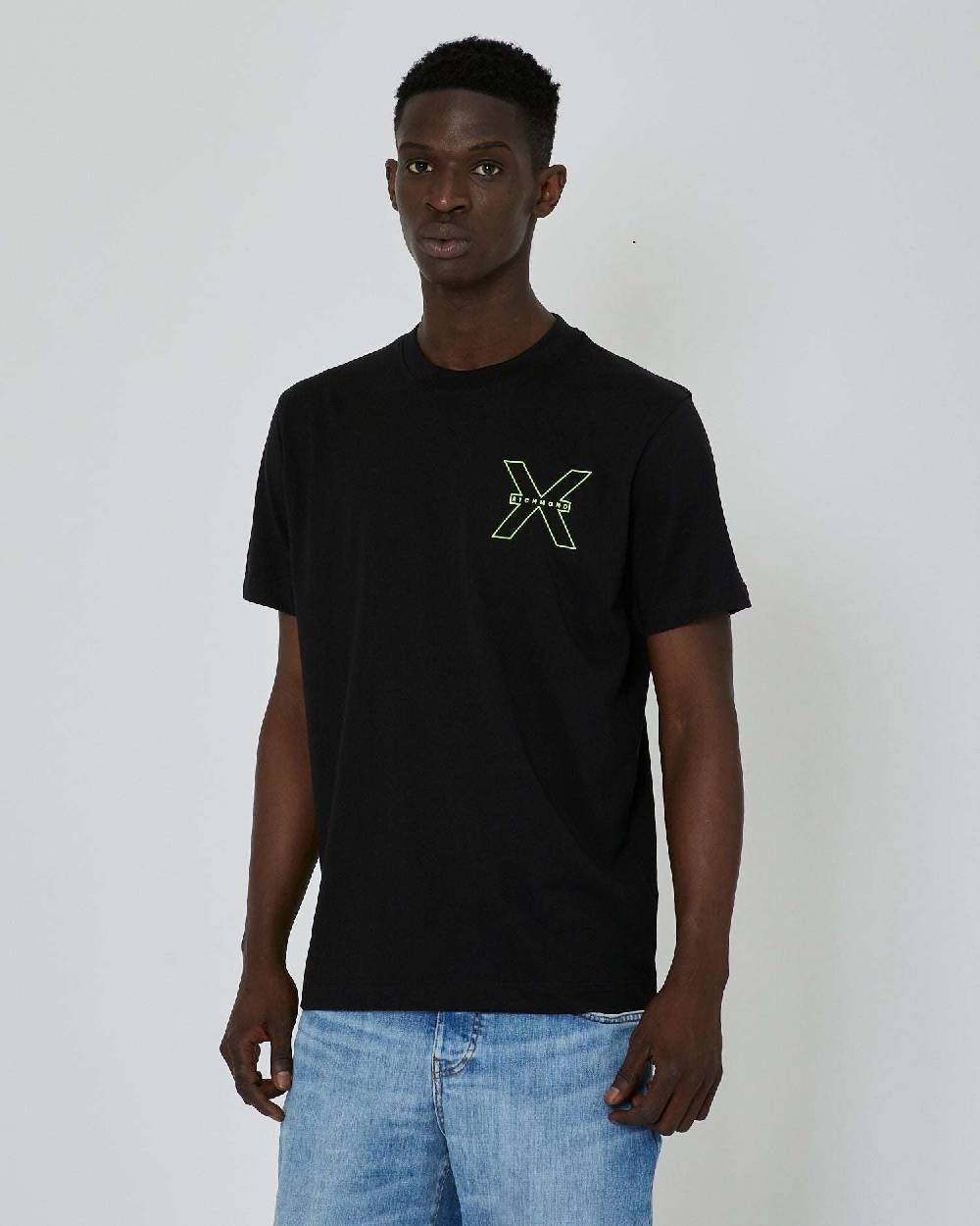 John Richmond T-shirt con logo a contrasto sul davanti Economico