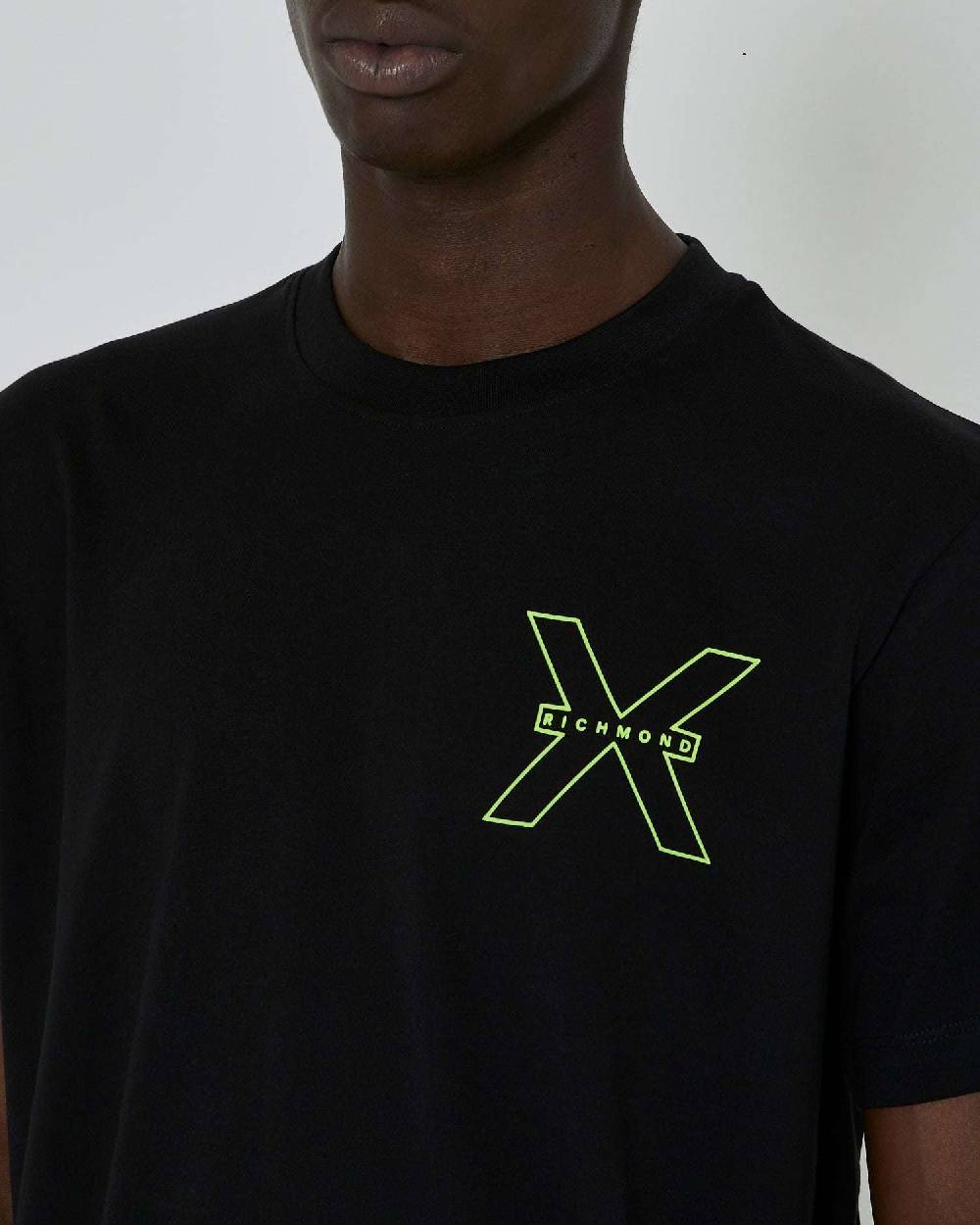 John Richmond T-shirt con logo a contrasto sul davanti Economico