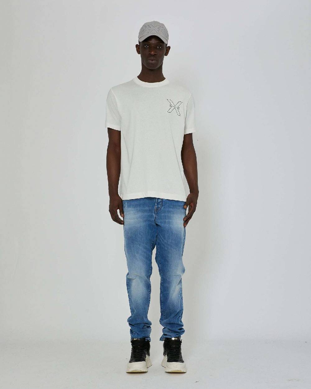 John Richmond T-shirt con logo a contrasto sul davanti Economico