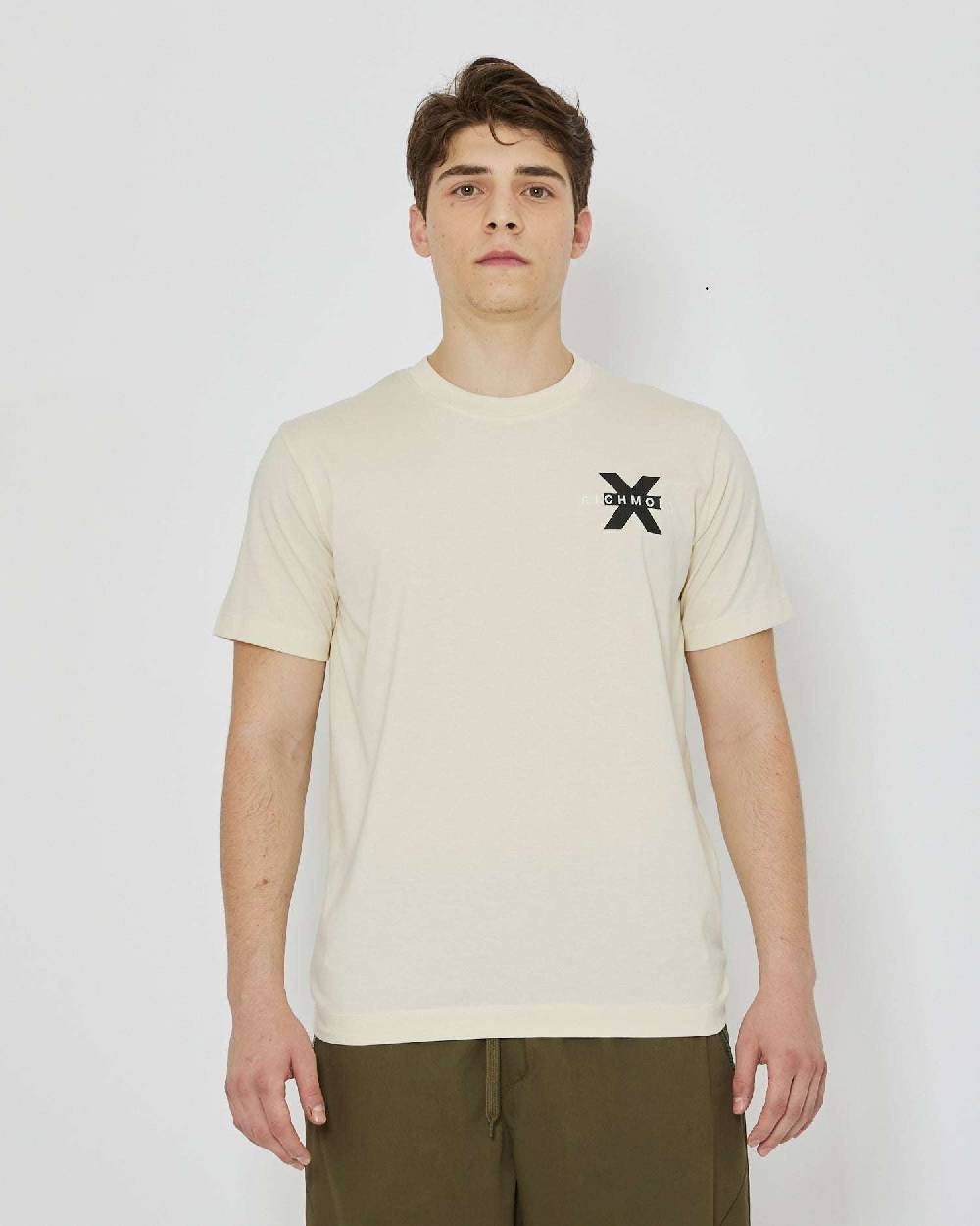 John Richmond T-shirt con logo ricamato sul davanti Saldi
