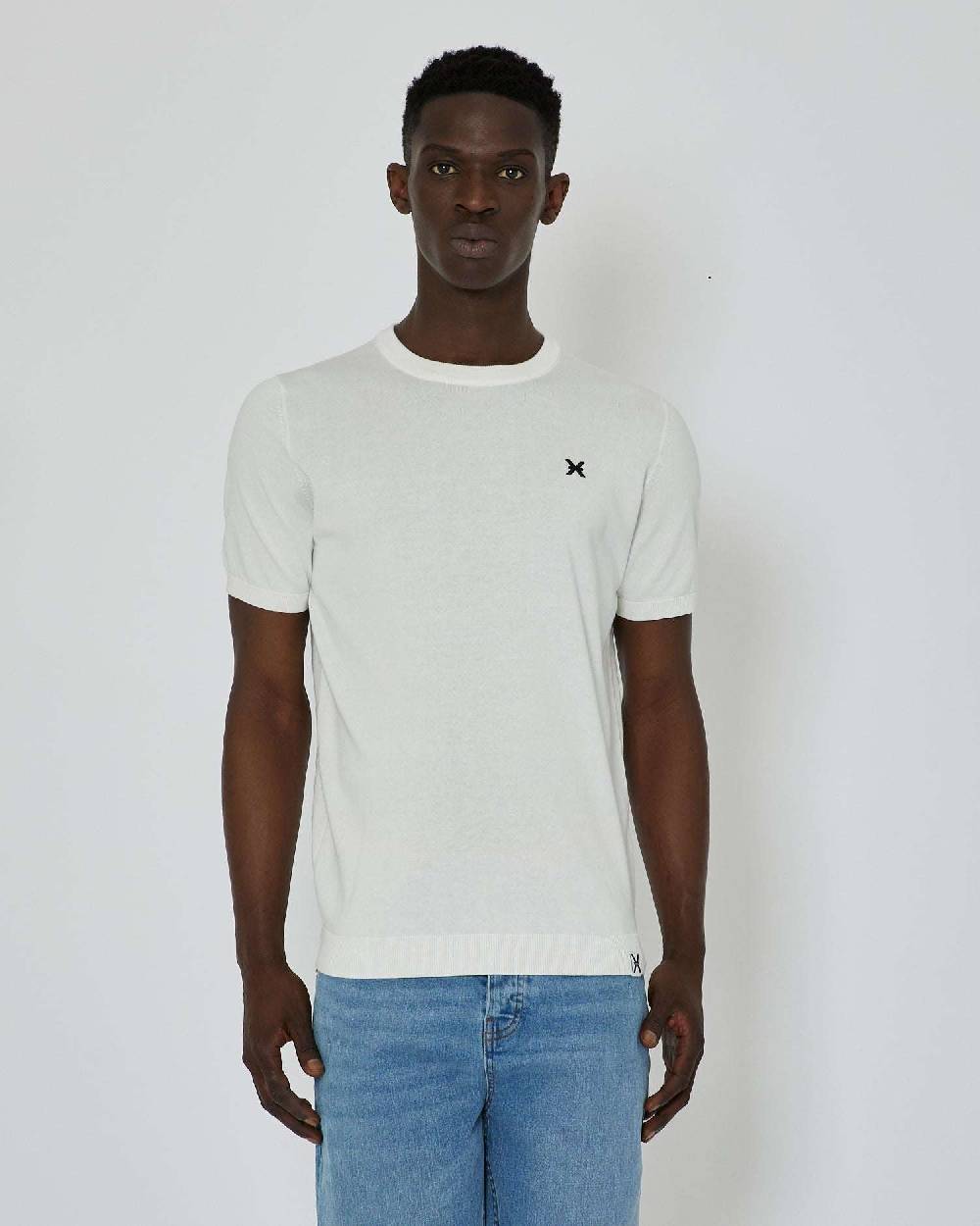 John Richmond Maglia con logo a contrasto sul davanti e banda bicolor sul retro Hotsell