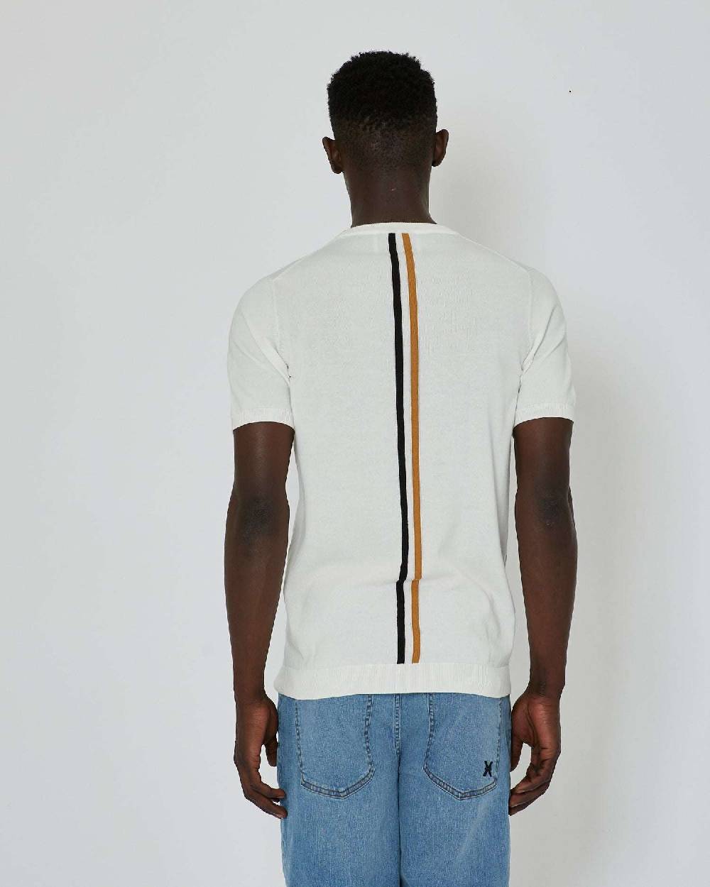 John Richmond Maglia con logo a contrasto sul davanti e banda bicolor sul retro Hotsell
