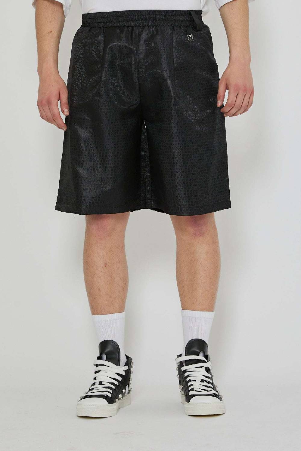 John Richmond Bermuda con logo tone sur tone Vendita Calda