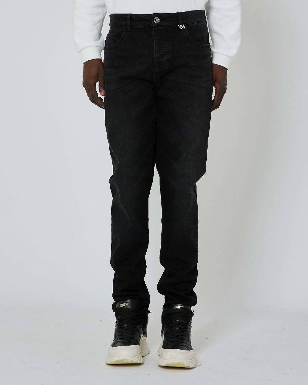 John Richmond Jeans slim fit con etichetta metallica sul davanti Vendite Flash