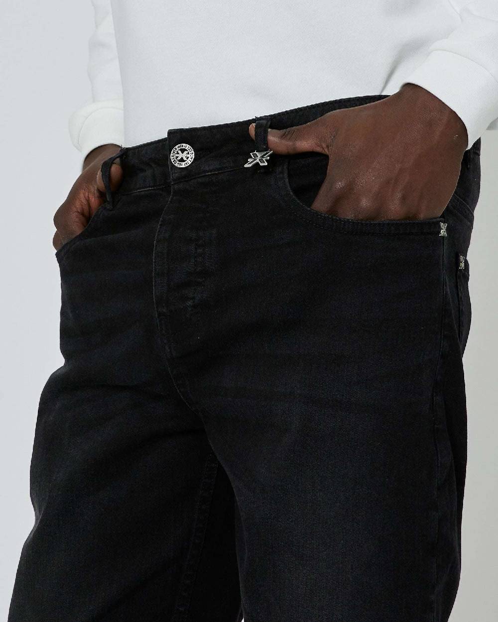 John Richmond Jeans slim fit con etichetta metallica sul davanti Vendite Flash