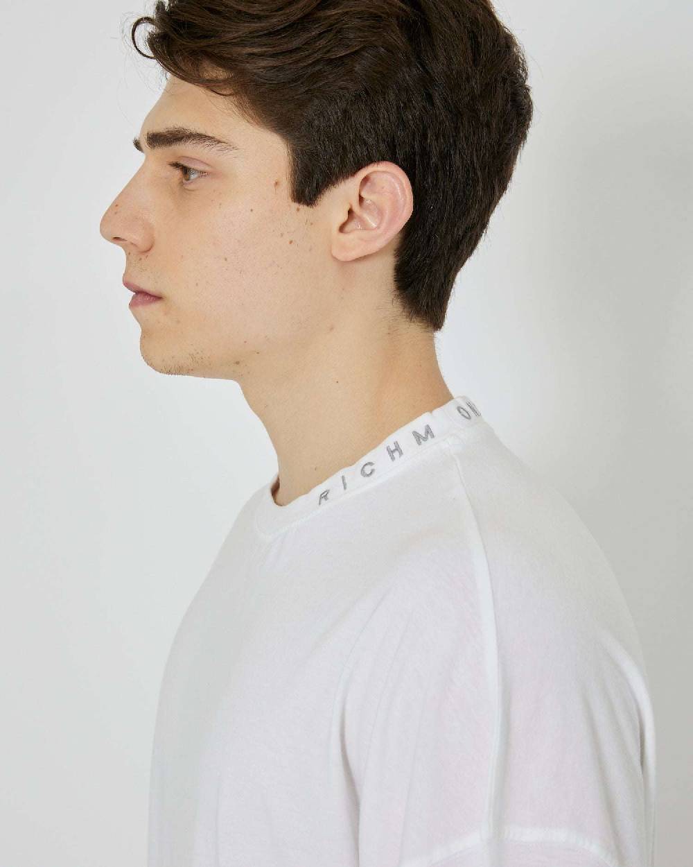 John Richmond T-shirt over con logo sullo scollo In Saldo