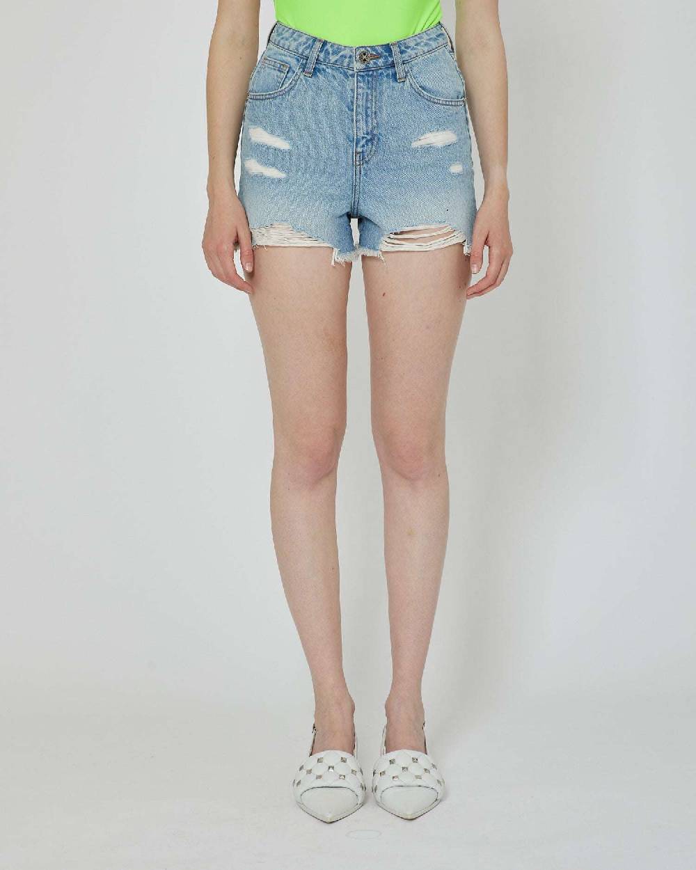 John Richmond Shorts in denim lavaggio chiaro Qualità Garantita