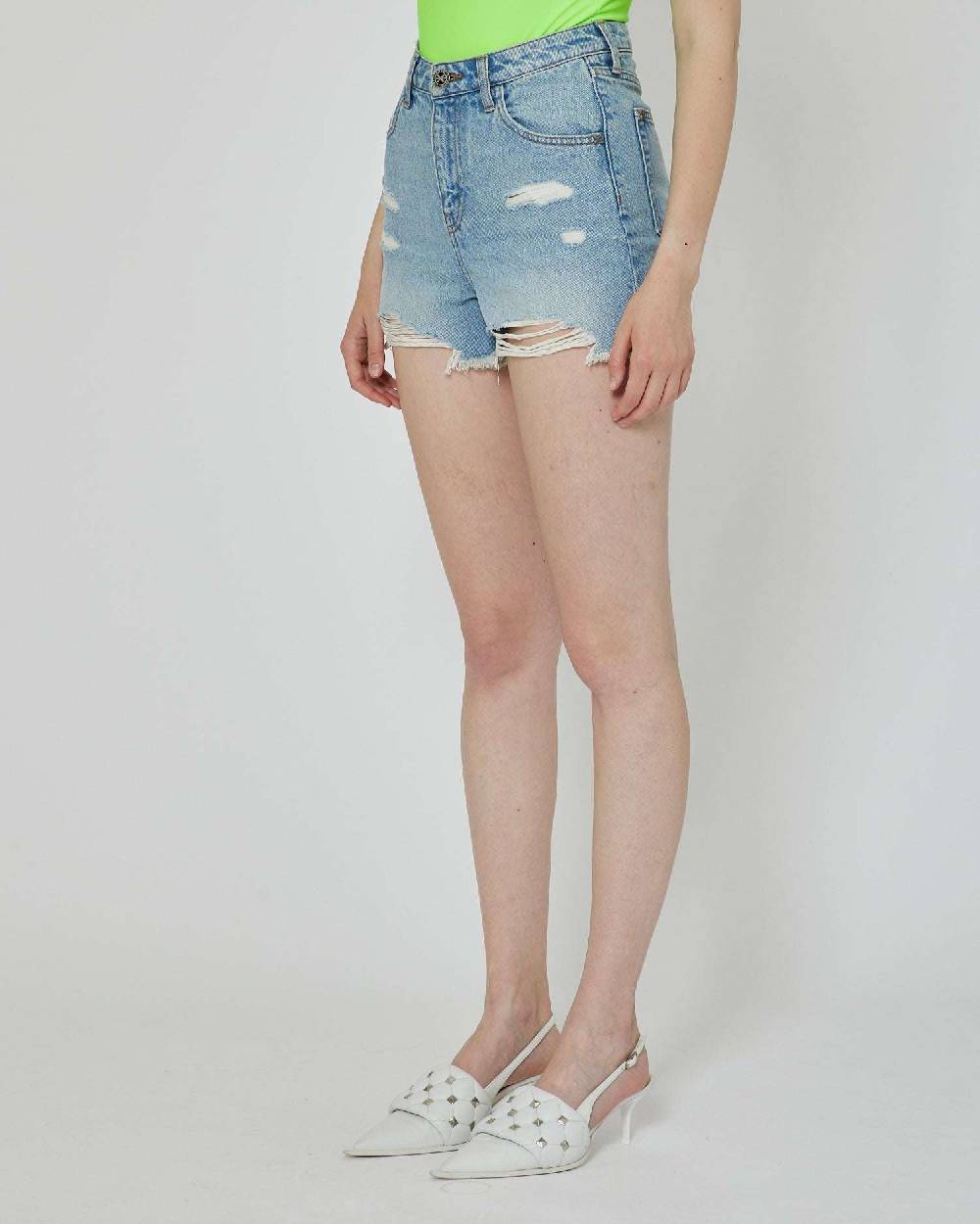 John Richmond Shorts in denim lavaggio chiaro Qualità Garantita