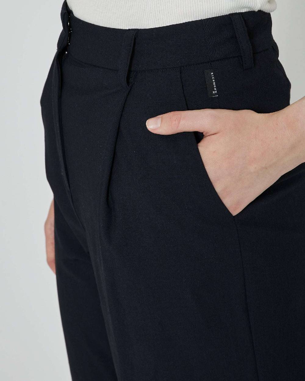 John Richmond Pantaloni dritti con etichetta logata Presa