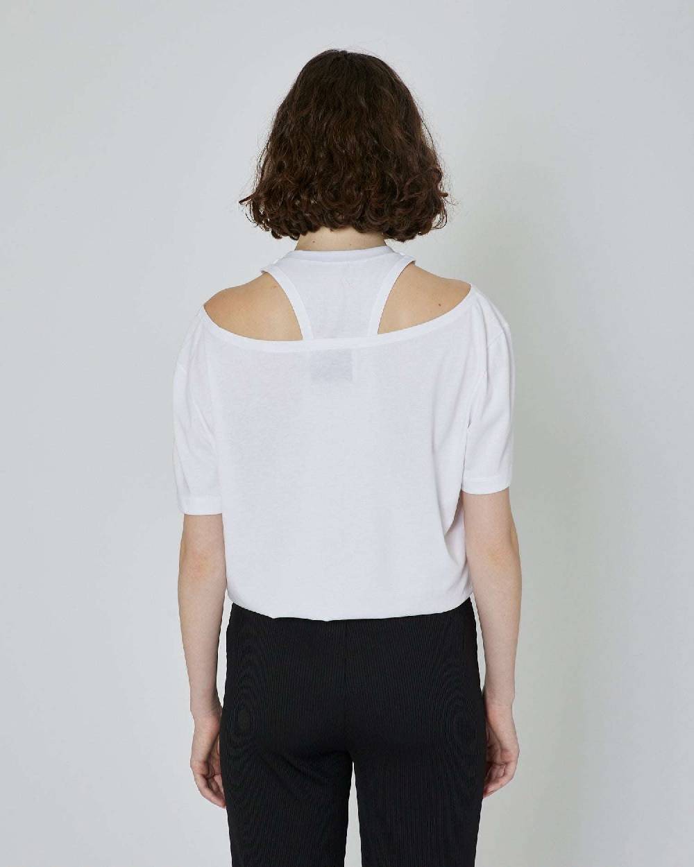 John Richmond T-shirt crop con logo stampato In Vendita