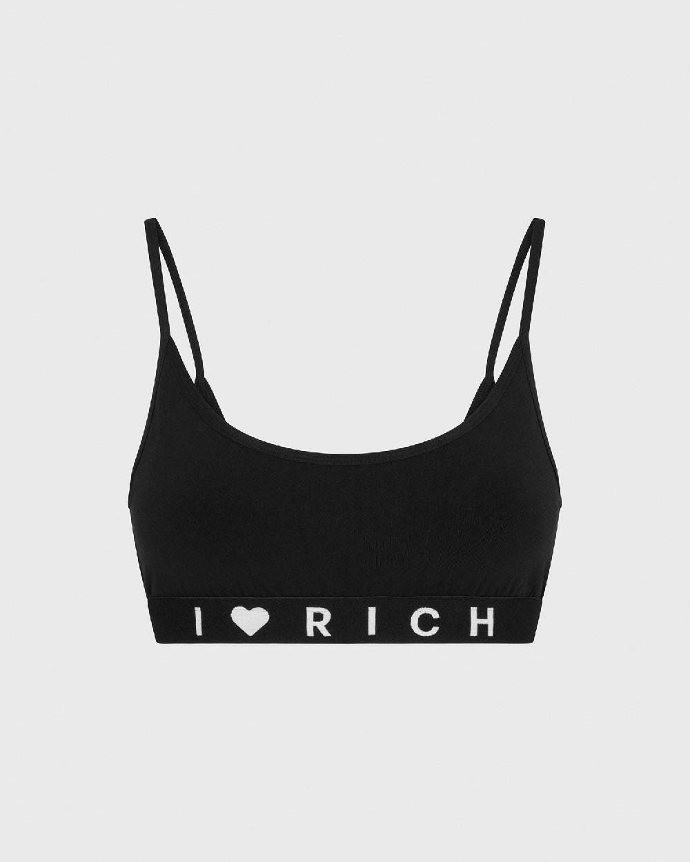 Richmondunderwear Bipack due reggiseni a fascia con logo a contrasto Saldi Di Fabbrica