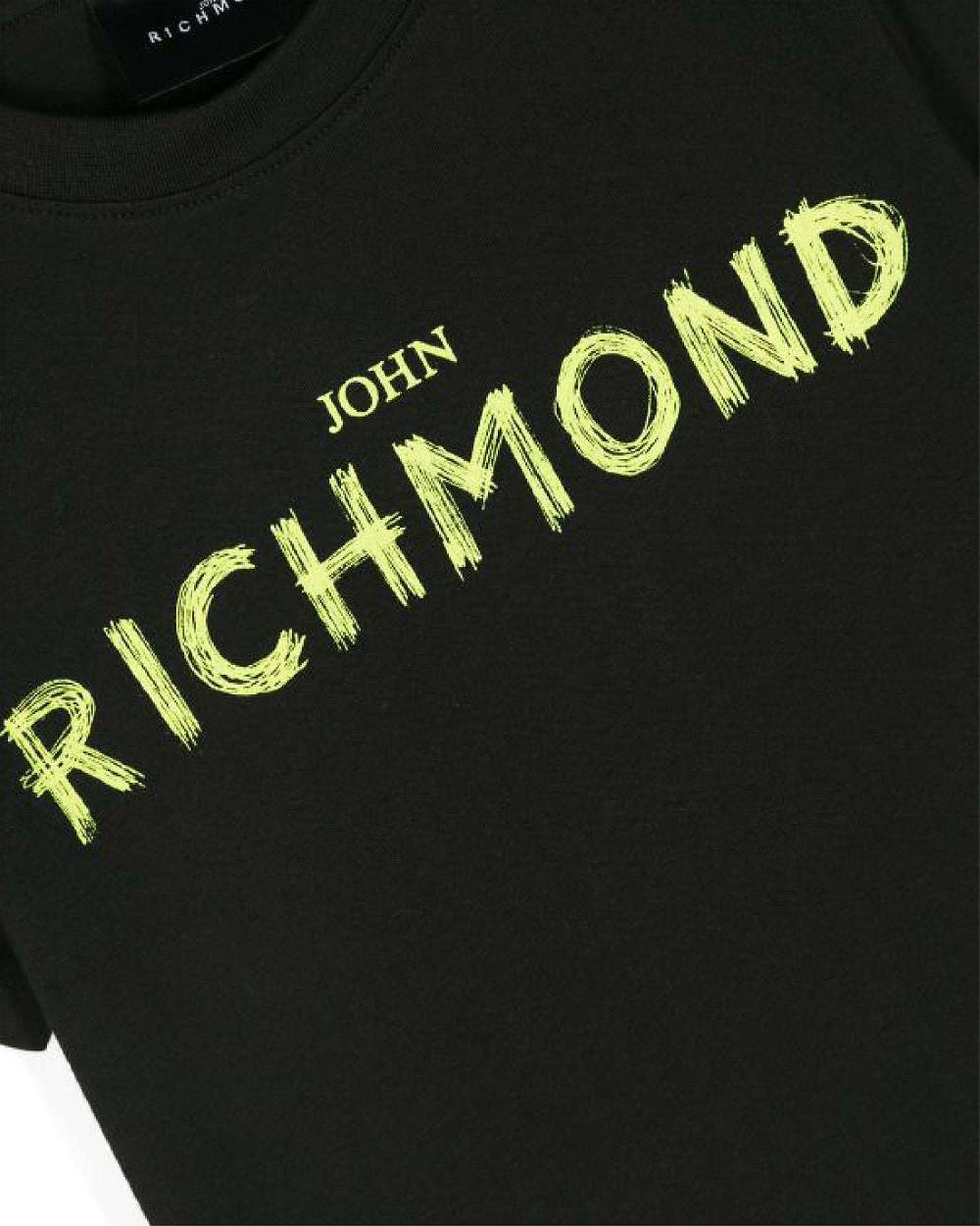 John Richmond kids T-shirt con logo sul davanti Consegna Veloce