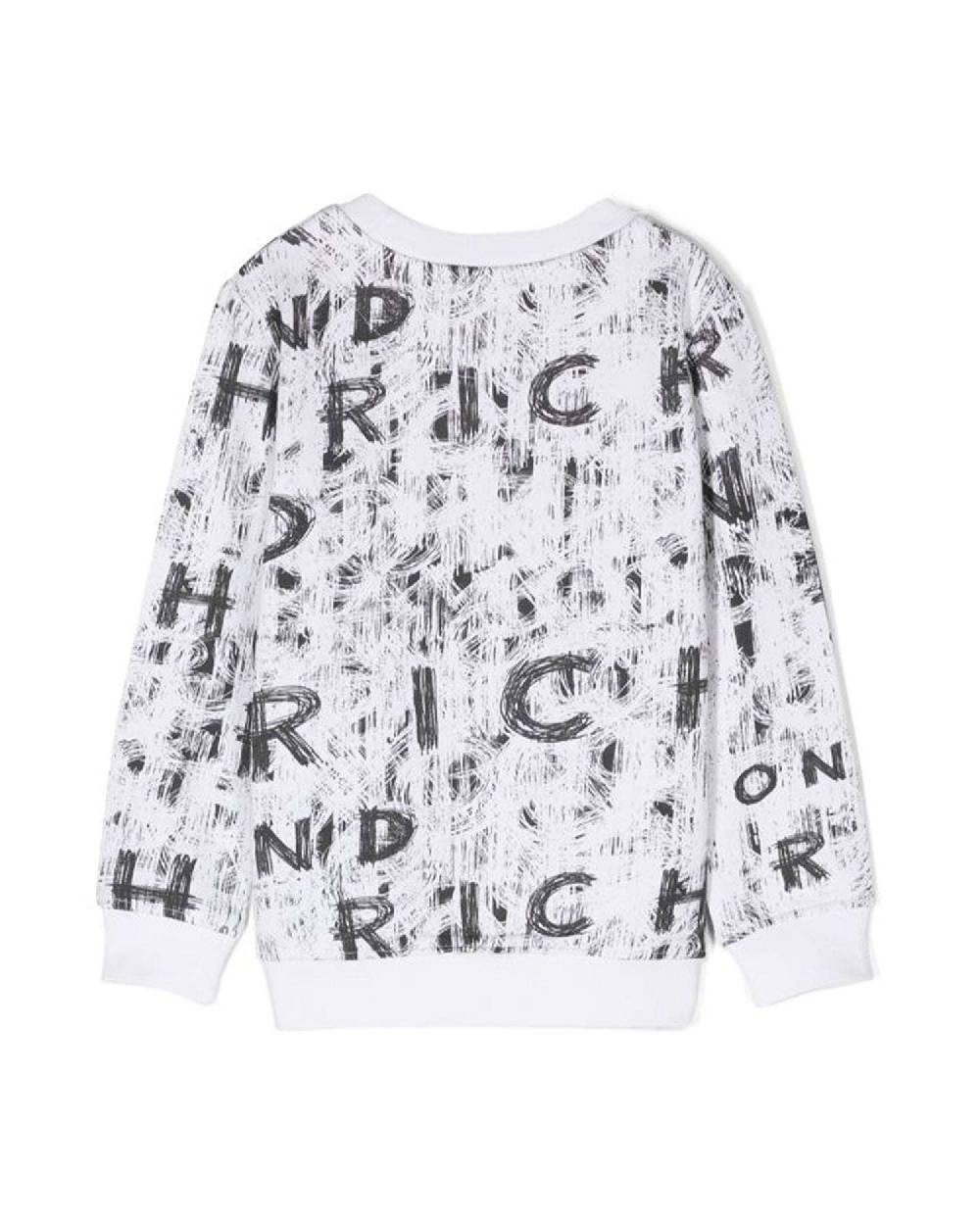 John Richmond kids Felpa con pattern ton sur ton Fino Al -60%