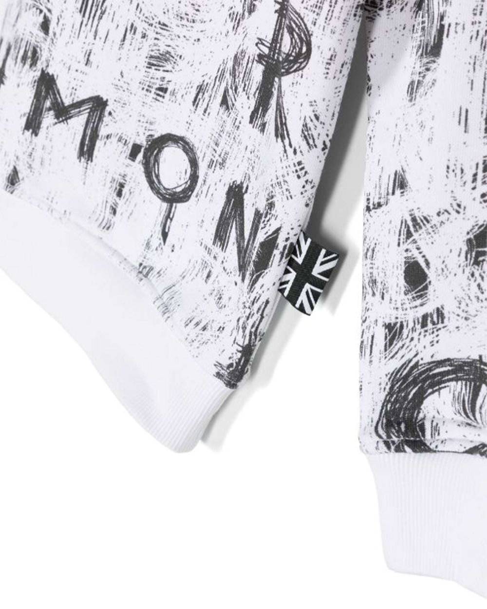 John Richmond kids Felpa con pattern ton sur ton Fino Al -60%