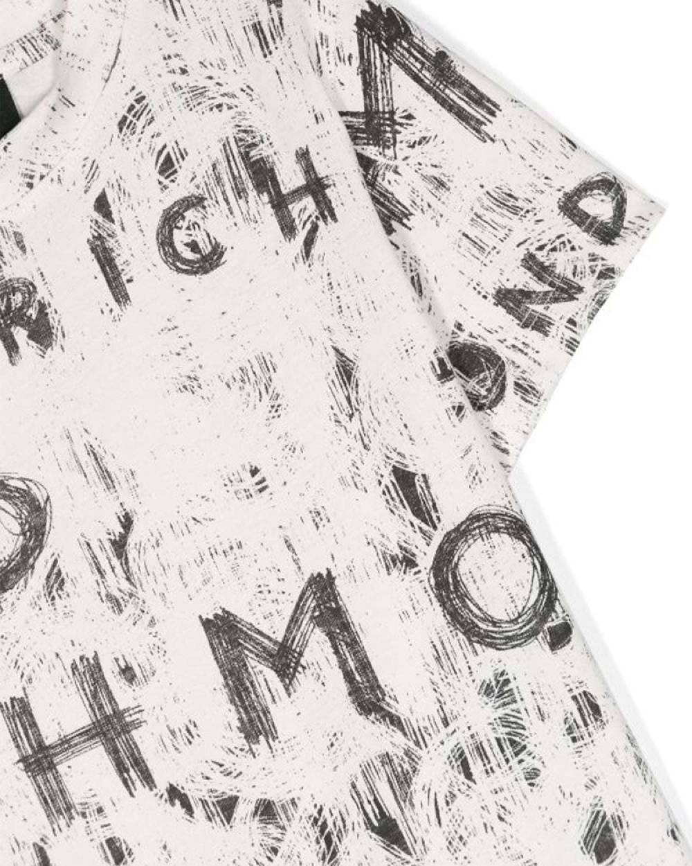 John Richmond kids T-shirt con pattern ton sur ton Shopping Online