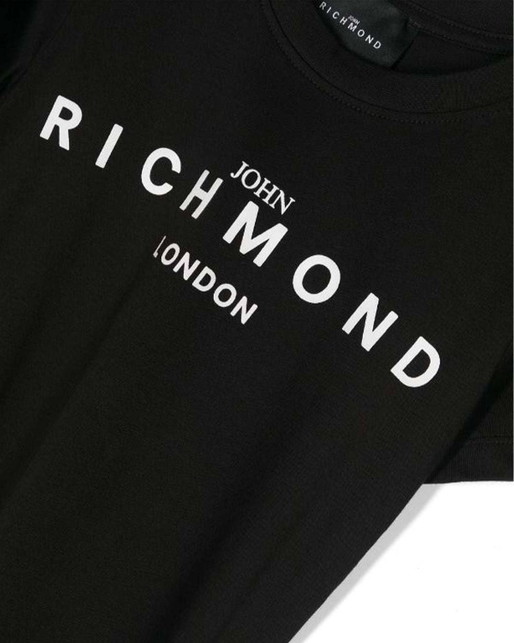 John Richmond kids T-shirt con logo sul davanti Prezzo Ridotto