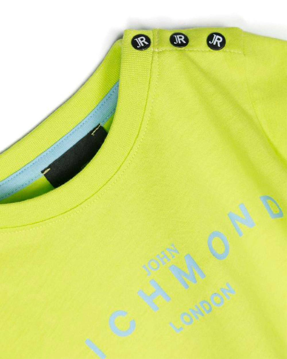 John Richmond kids T-shirt con logo sul davanti Presa