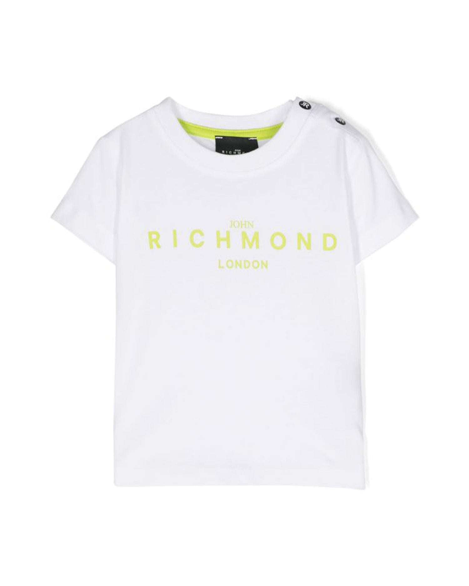 John Richmond kids T-shirt con logo sul davanti Presa