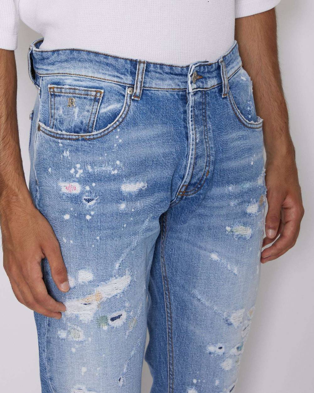 John Richmond Jeans slim con strappi sul davanti Economico