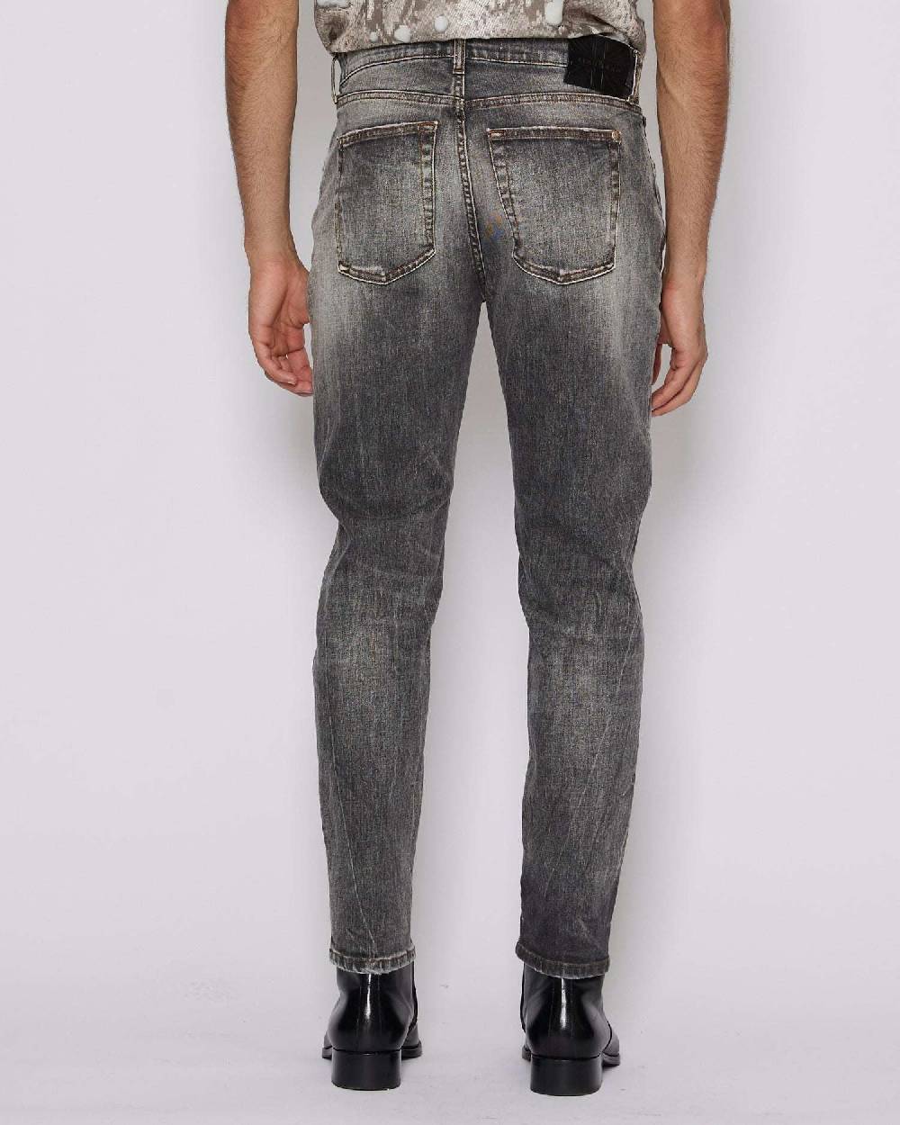 John Richmond Jeans slim con lavaggio a contrasto In Vendita