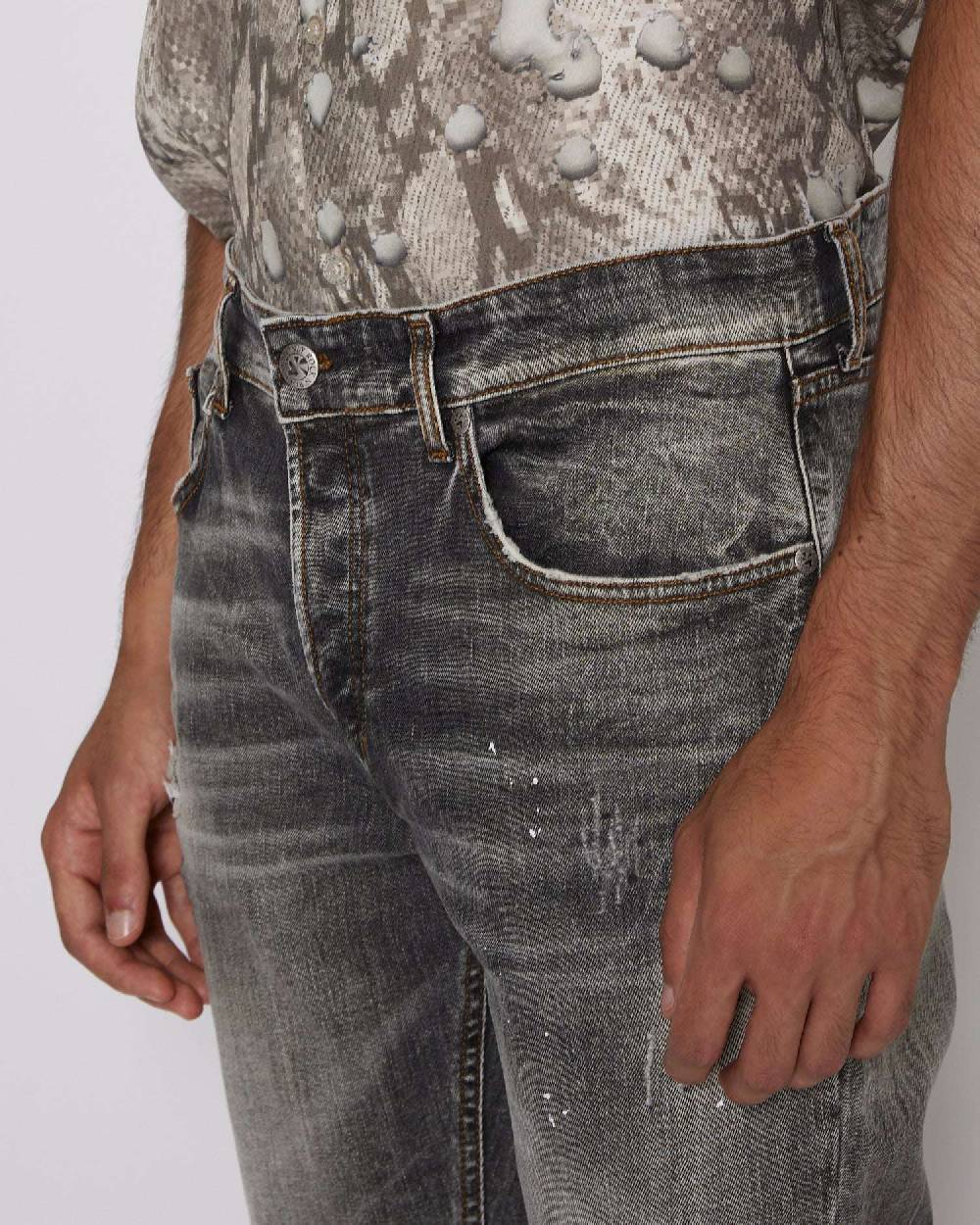 John Richmond Jeans slim con lavaggio a contrasto In Vendita