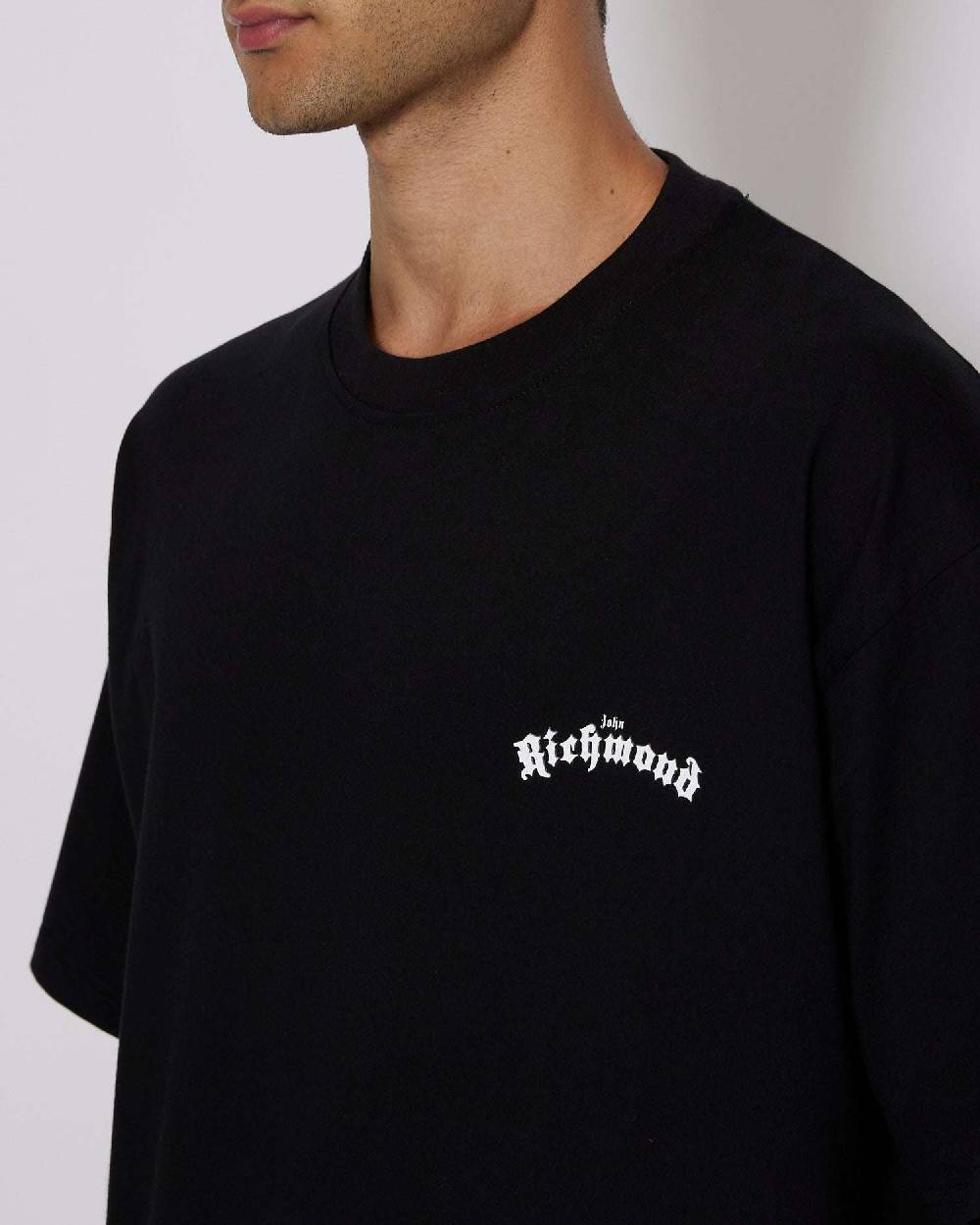 John Richmond T-shirt over con logo sul davanti Vendita Calda