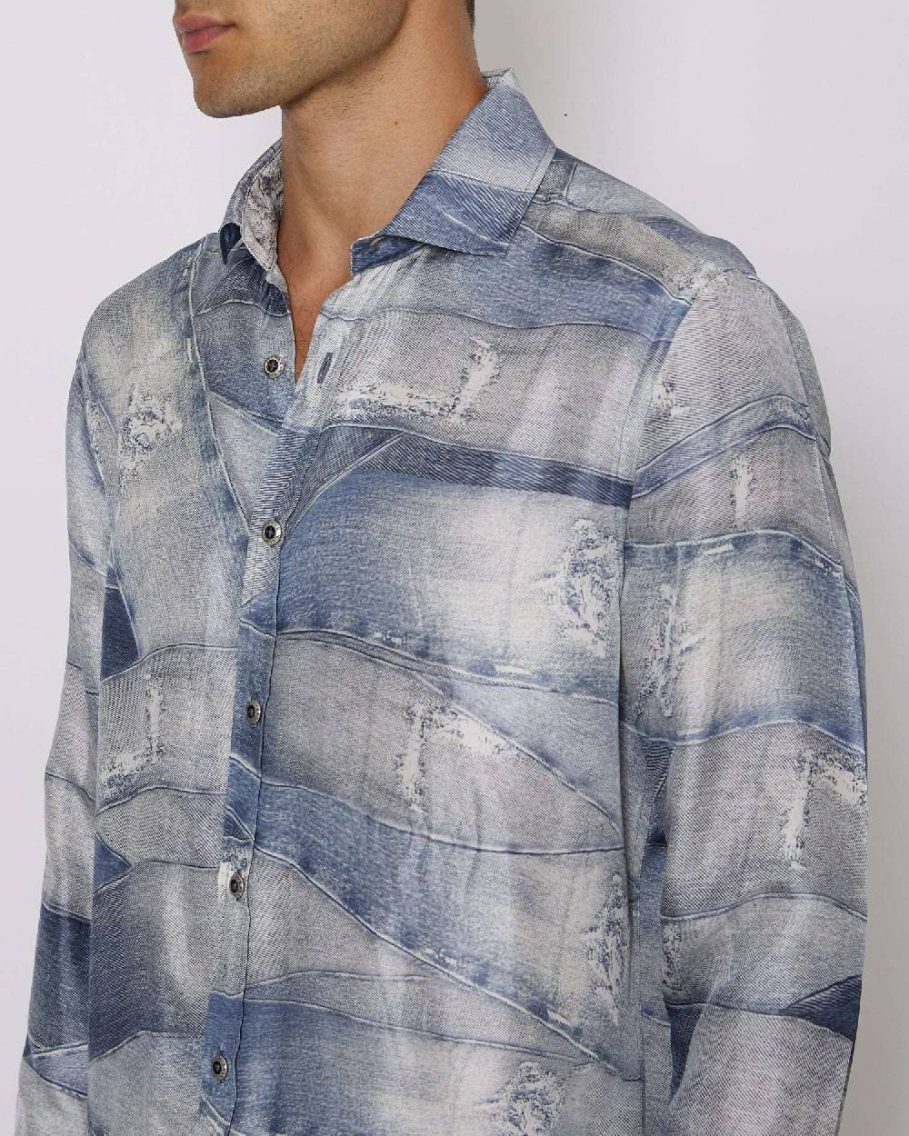 John Richmond Camicia con pattern tone sur tone Affare Del Giorno