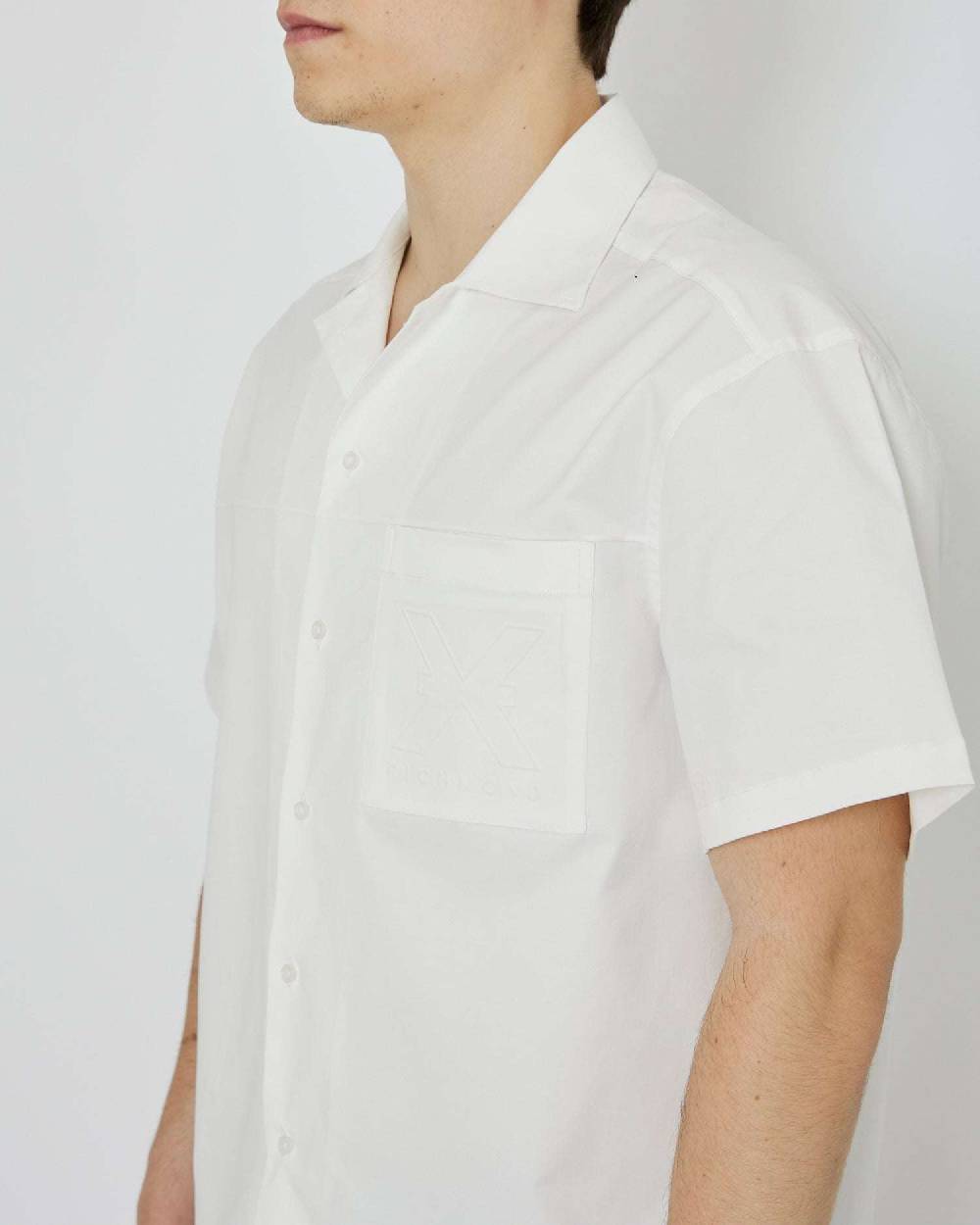 John Richmond Camicia con logo ricamato tone sur tone sul davanti Novità