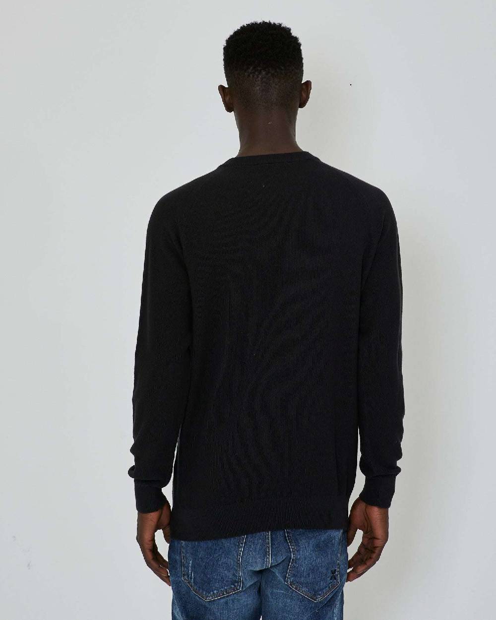 John Richmond Maglia con logo ricamato tone sur tone Vendita Economica