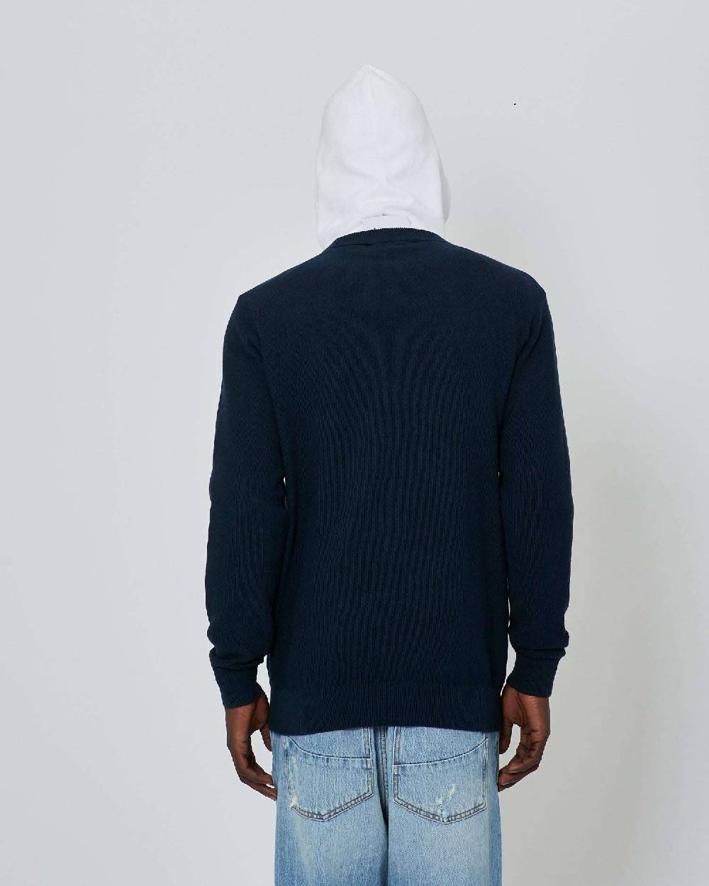 John Richmond Maglia bicolor con logo impresso sul davanti Saldi Di Fabbrica