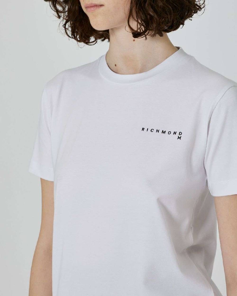 John Richmond T-shirt con logo a contrasto sul davanti Offerta