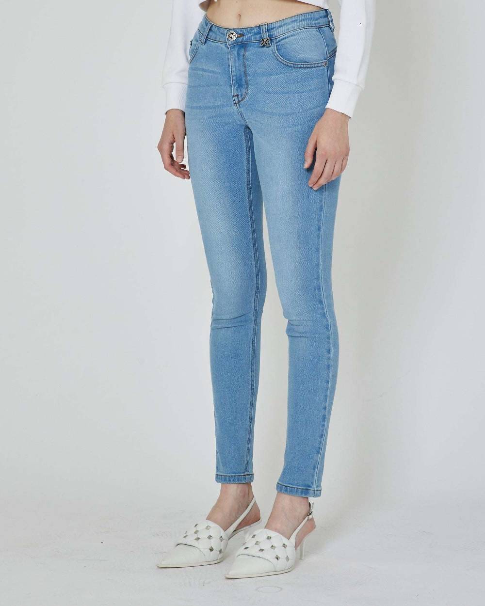 John Richmond Jeans slim con logo ricamato sul retro Economico