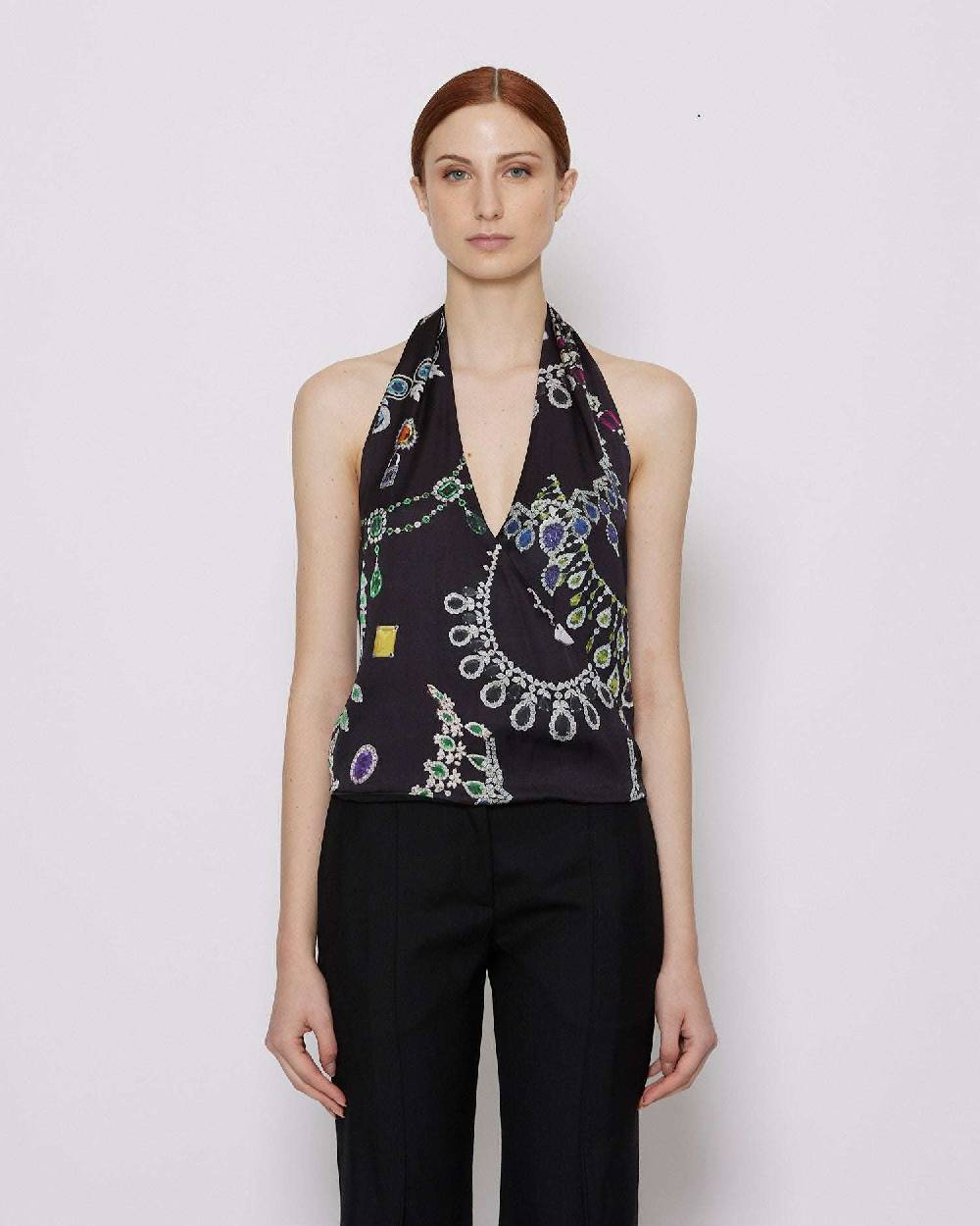 John Richmond Top gilet con collo halter Moda