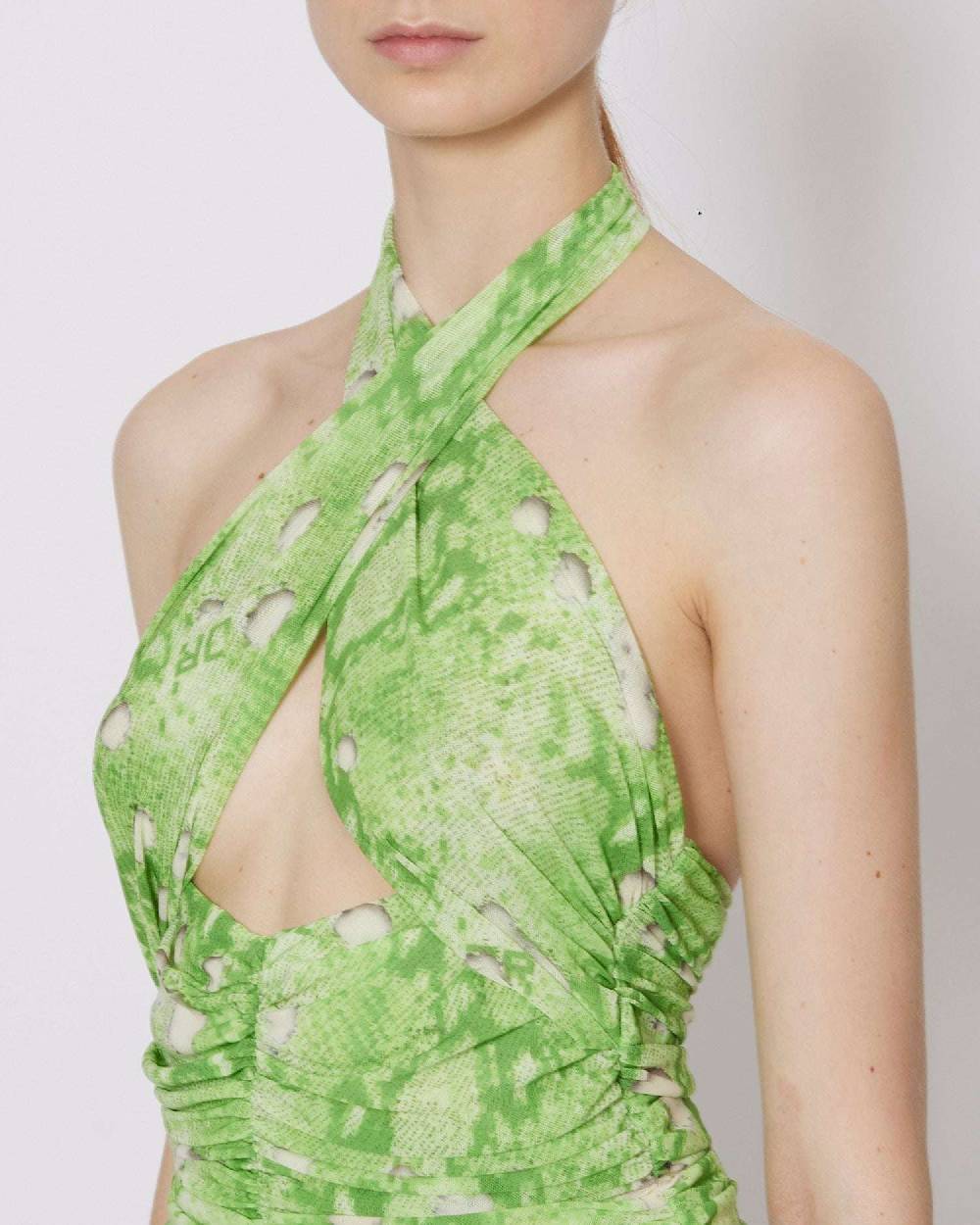 John Richmond Top incrociato con pattern 2025