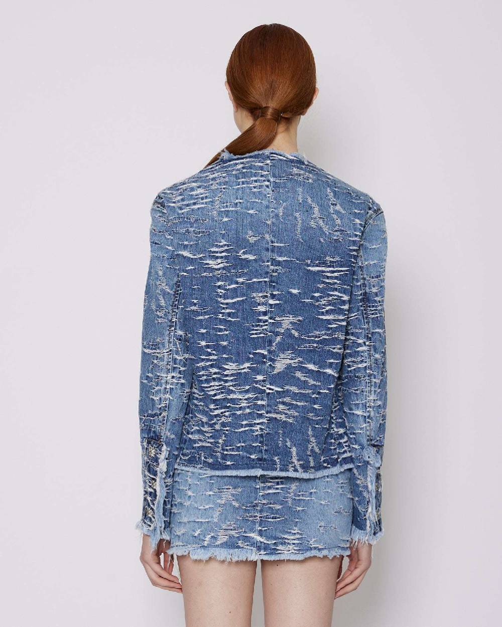 John Richmond Giacca in denim con pattern effetto used 2025