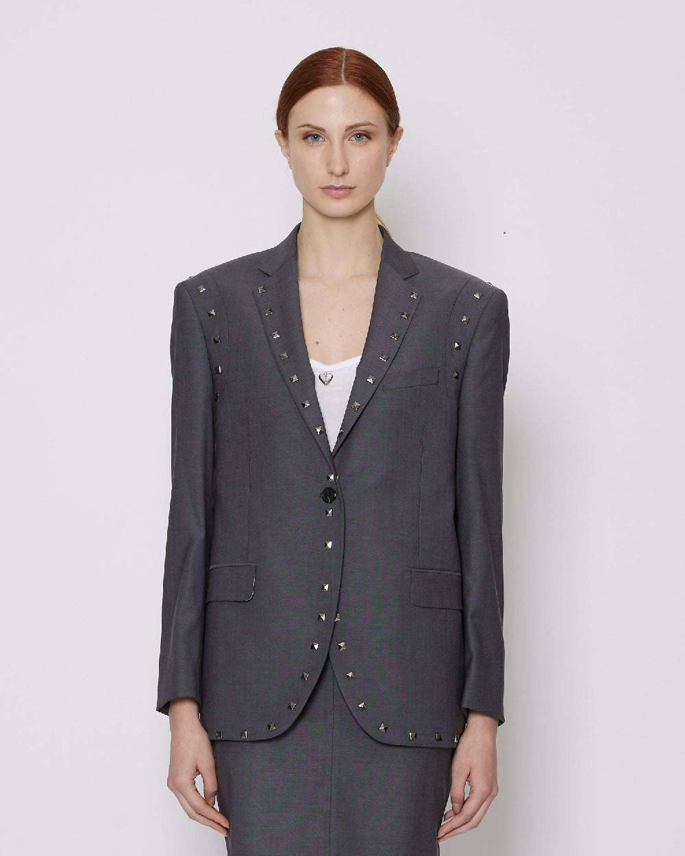John Richmond Blazer monopetto con applicazioni metalliche Nuovo