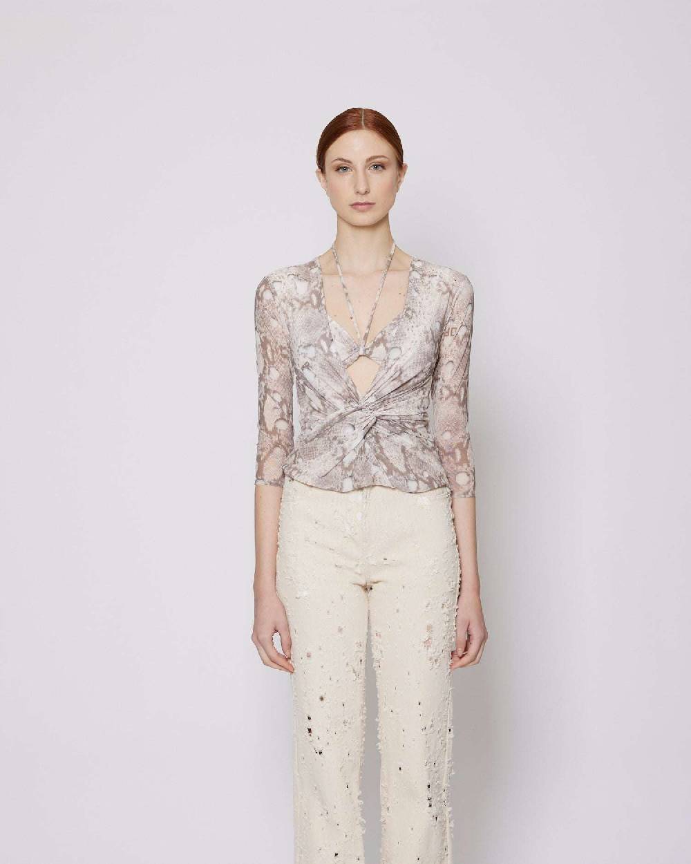 John Richmond Top con pattern Vendita