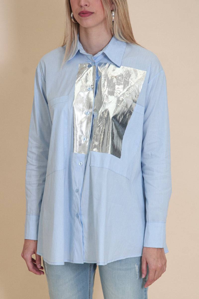 Le Streghe CAMICIA LAMINATA Saldi Di Fabbrica