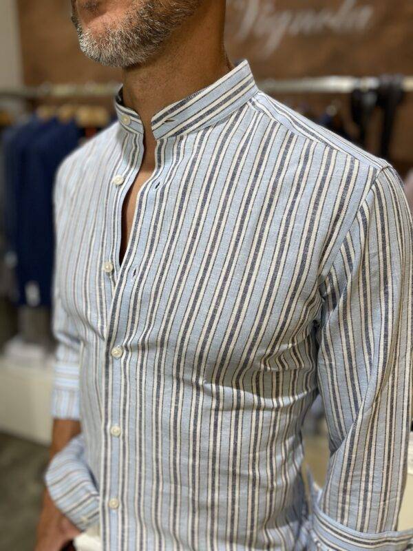 JCM Jey Coleman Camicia uomo estiva lino Luca Argentieri In Vendita