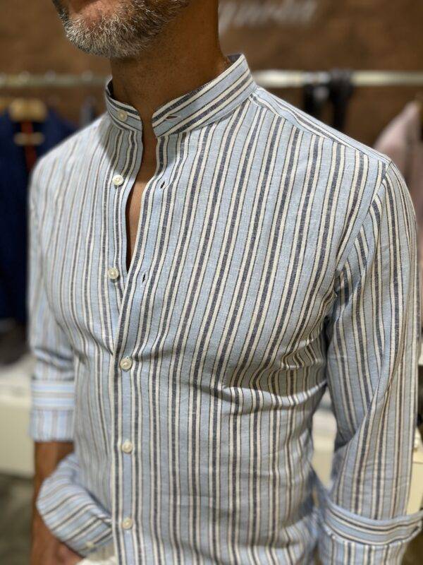 JCM Jey Coleman Camicia uomo estiva lino Luca Argentieri In Vendita
