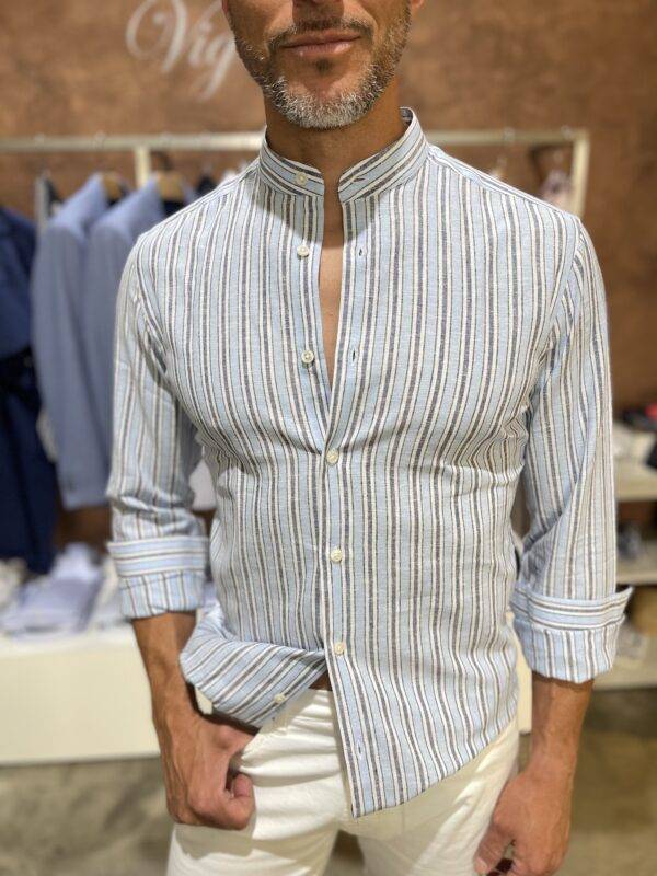 JCM Jey Coleman Camicia uomo estiva lino Luca Argentieri In Vendita