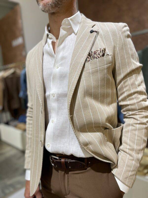 JCM Jey Coleman Giacca uomo elegante a righe Piero Giachi In Linea