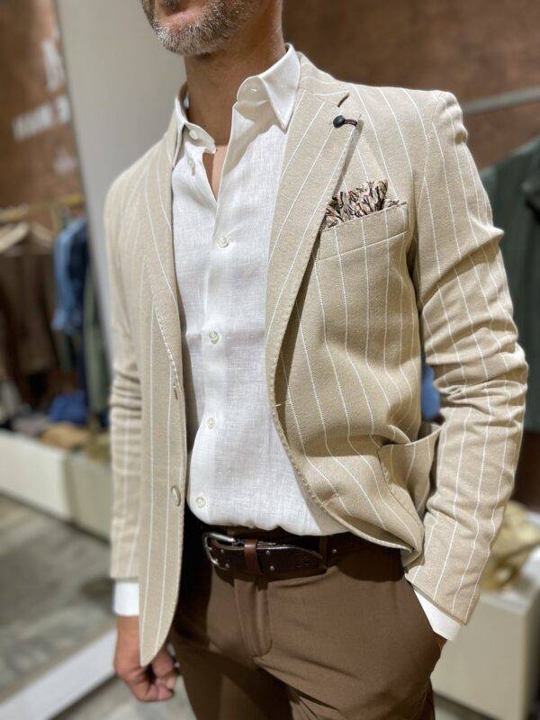 JCM Jey Coleman Giacca uomo elegante a righe Piero Giachi In Linea
