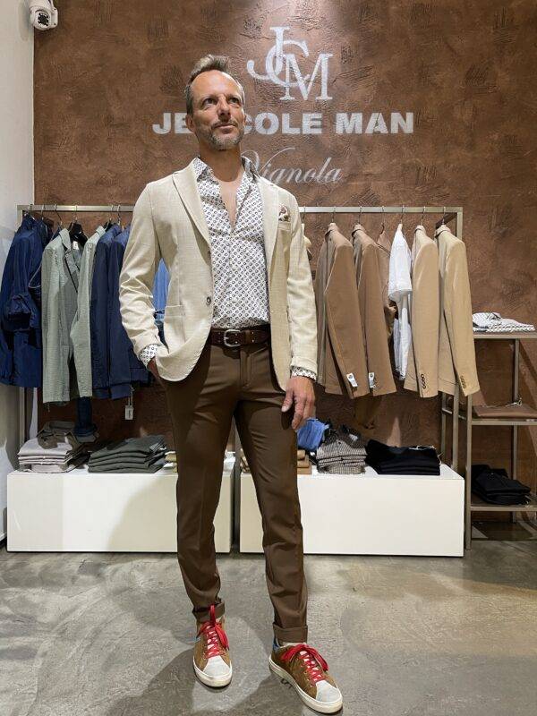 JCM Jey Coleman Pantalone uomo eleganti fresco di lana Exibit Qualità
