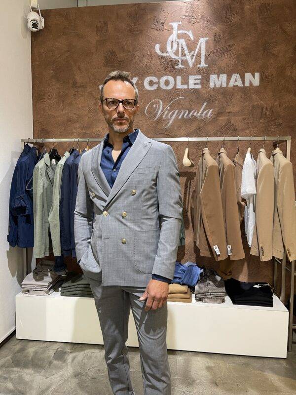 JCM Jey Coleman Giacca uomo elegante doppiopetto Exibit Promozione