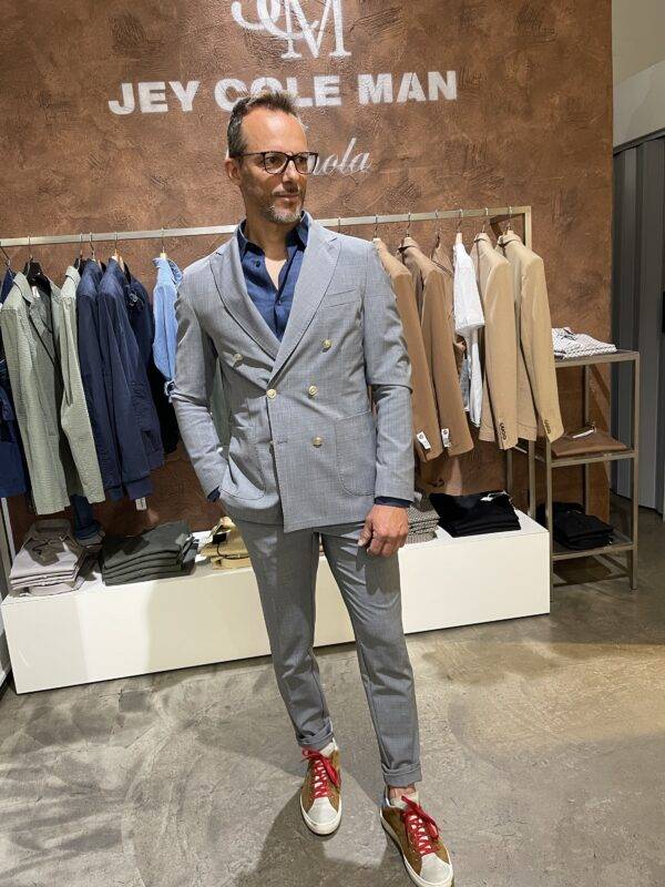 JCM Jey Coleman Giacca uomo elegante doppiopetto Exibit Promozione