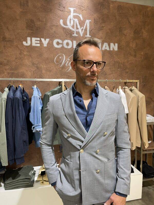 JCM Jey Coleman Giacca uomo elegante doppiopetto Exibit Promozione