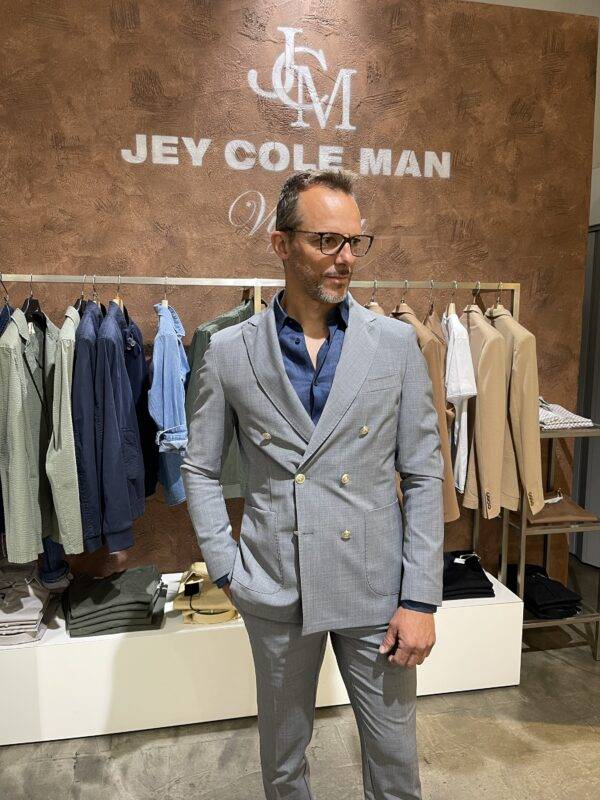 JCM Jey Coleman Giacca uomo elegante doppiopetto Exibit Promozione