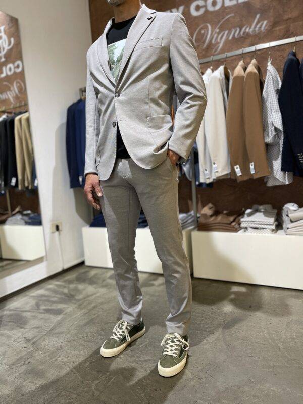 JCM Jey Coleman Pantalone uomo elegante in tessuto punto milano Exibit Pezzi Unici