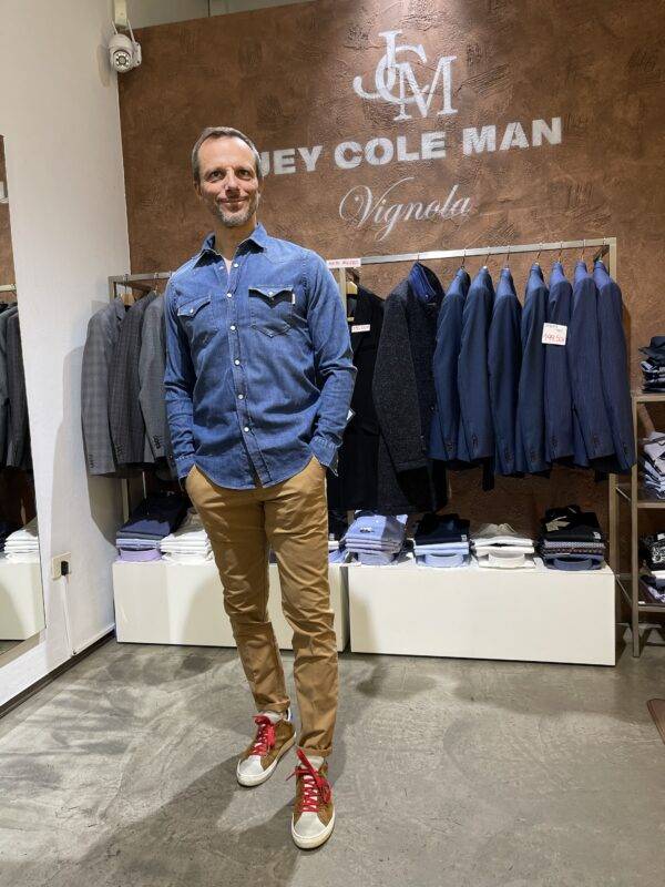 JCM Jey Coleman Pantalone uomo casual in gabardina Roy Roger’s Prezzo Ridotto